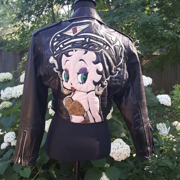 Maziar Jackets & Blazers - Maziar | Betty Boop Leather Moto Jacket